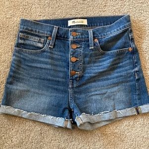 Madewell high rise denim shorts